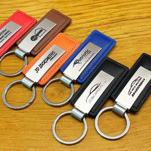 Llavero promocional con logotipo personalizado, llavero lujoso cómodo, llavero de cuero metálico, llavero colgante de moda para automóvil - Product Image 4