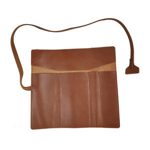 Nouveau porte-<span class=keywords><strong>crayon</strong></span> en cuir véritable <span class=keywords><strong>de</strong></span> Type rouleau haute qualité étanche Simple <span class=keywords><strong>couleur</strong></span> unie rétro stylo rideau - Product Image 3