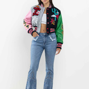 Veste universitaire pour femme fabriquée en usine, modèle de qualité supérieure, pour l'hiver, en toile imprimée élégante, respirante, séchage rapide, idéale pour l'extérieur - Product Image 4