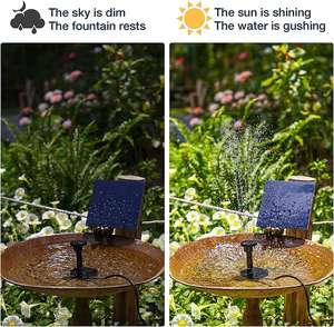 सौर पैनल आउटडोर फव्वारा सूरज Energise सौर पानी पंप छोटे तालाब के लिए उद्यान सजावट - Product Image 6