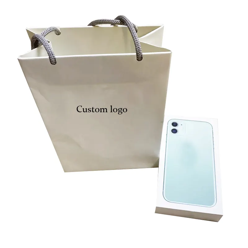 Wholesale custom logo reasonable price paper bags and boxes for mobile phones