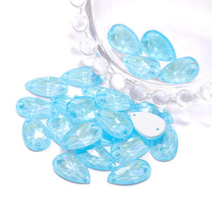 Vente en gros de strass goutte de couleurs néon 16 couleurs à coudre sur des strass en vrac coloré couture Bling pour robe de sport - Product Image 6