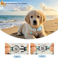 Silikon-Haustierhalsband mit Glocke und Anpassbarem QR-ID-Tag, IP67 Wasserdicht, Reflektierender GPS-Tracker für Katzen und Hunde