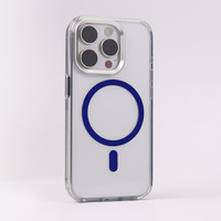 2024 vente chaude luxe étui de téléphone portable alliage caméra cadre couleurs étui de téléphone magnétique pour iPhone 15 Pro Max couleurs étui magnétique