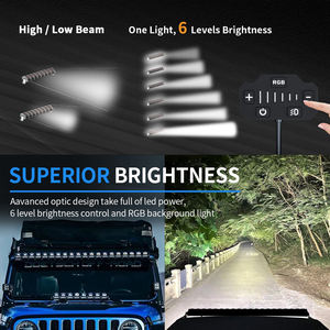 40 pulgadas 496W de alta potencia Aurora New Evolve Pickup ATV UTV Truck Universal RGB Led Lights Bar - Product Image 6