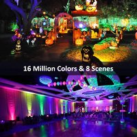 Extérieur IP66 Étanche Alexa Dimmable Changement de Couleur 2700K-6500K 2000Lms RGBCW 24W WiFi Smart LED Projecteurs pour Jardin