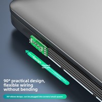 Câble de charge et de données Micro USB plat en silicone avec conducteur en cuivre, longueur 1m/2m, conception à circuit imprimé nu pour téléphones mobiles et PC