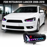 Phare avant Full LED Aftermarket RGB multicolore avec DRL dynamique et animation de bienvenue pour Mitsubishi Lancer Berline
