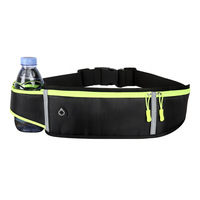 Sac de taille de sport réfléchissant ultra-mince pour hommes femmes sac de bouteille d'eau de téléphone portable étanche respirant pour la randonnée en plein air