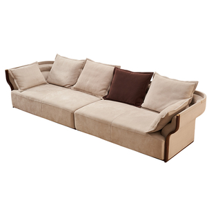 Set <span class=keywords><strong>di</strong></span> Divani <span class=keywords><strong>di</strong></span> Lusso in Vera Pelle e Tessuto <span class=keywords><strong>di</strong></span> Alta Qualità, Design Originale in <span class=keywords><strong>Legno</strong></span> <span class=keywords><strong>di</strong></span> <span class=keywords><strong>Rosa</strong></span> per Soggiorno - Product Image 4