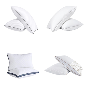 大号双人床枕头 2 件套，酒店系列，羽绒替代枕，适合仰卧、侧卧或趴卧，柔软 - Product Image 1