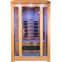 Salle de sauna infrarouge électrique moderne en acrylique HR avec panneau de commande informatique, capacité 2 personnes, pour salle de sport et villa