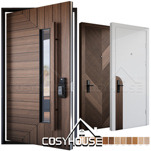Puerta Exterior Moderna de Aluminio Personalizada, Puerta de Entrada Pivotante de Lujo para Villa y Casa de Alta Gama - Product Image 1