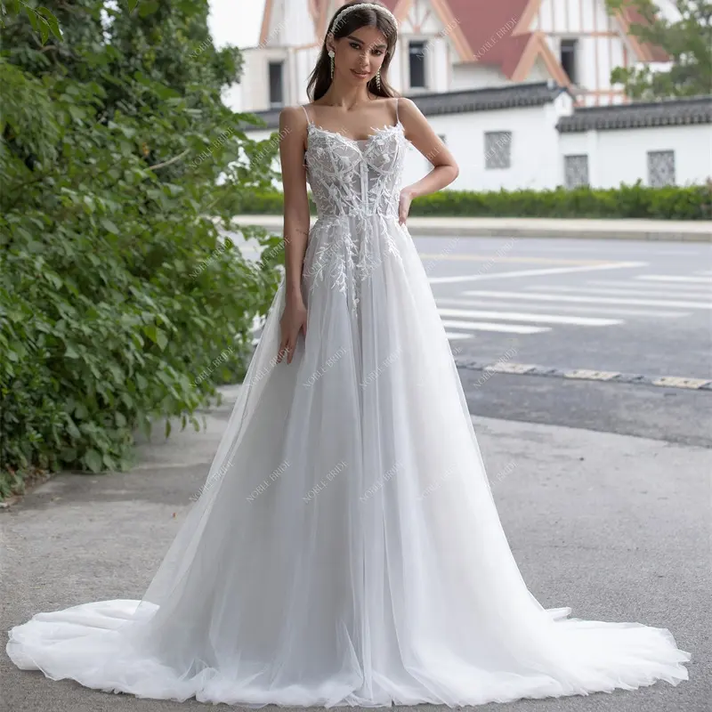 Vestido de novia de línea A, Colección 2023, venta al por mayor