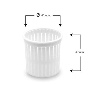 Contenitori Rotondi per Formaggio 65x55mm Capacità 100g in Polietilene ad Alta Densità Bianco per Conservazione Formaggio - Product Image 2