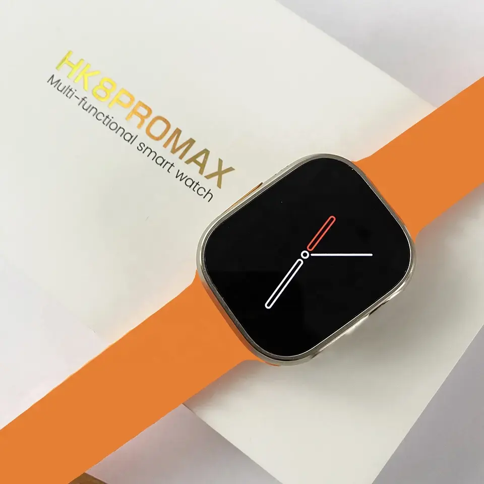 Sample Free Smart Watch 2023 Ride Code Bt Call Compass 380 Super Battery Life Smart Watch Hk8 Pro Max Ultra Amoled
