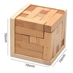 Cubo Mágico de Madera, Juguete Educativo para Desarrollar la Inteligencia, Bloques Lógicos en Forma de T, Rompecabezas de Inteligencia - Product Image 6
