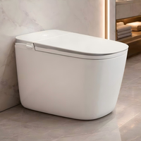 En gros WC intelligent monobloc en céramique IPX4 avec bidet intégré, pour faible pression d'eau, à poser au sol
