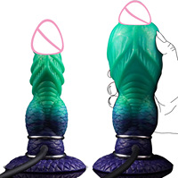 Dilatateur vaginal et anal gonflable en forme d'alien avec ventouse, design style chien, jouet sexuel pour masturbation adulte