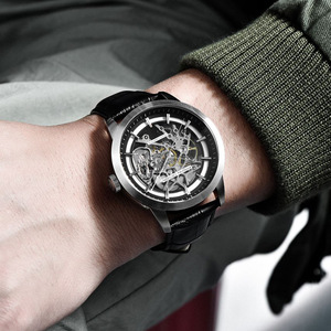 Berjani Men's Mechanical <b>Watch</b> Automatic Skeleton Luminous Stainless Steel <b>Case</b> 13mm 30M Waterproof PD-1638 - Product Image 3