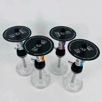 Chicha arabe style Flash Bang, ensemble de bar en forme de grenade blanche avec bouteille en verre finition miroir