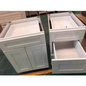 Gabinetes De Cocina โครงสร้างกรอบเครื่องปั่นสไตล์การออกแบบตู้ครัวสีเทาและสีขาว - Product Image 5