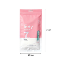 Emballage de sous-vêtements pour femmes avec logo personnalisé, matériau PE, sac auto-scellant au toucher doux avec poche zippée en haut