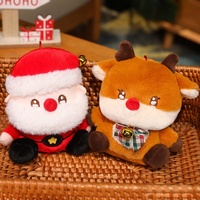 Boîte cadeau de Noël personnalisée, adorable, avec peluche Père Noël et renne, jouet en peluche, cadeau de Noël mignon, vente en gros, OEM personnalisé