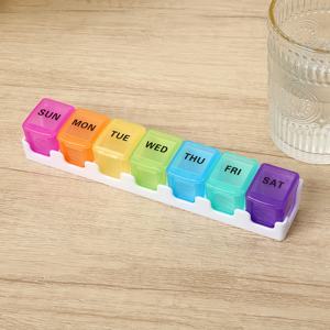 <span class=keywords><strong>Pilulier</strong></span> hebdomadaire personnalisé avec logo, <span class=keywords><strong>pilulier</strong></span> portable détachable <span class=keywords><strong>matin</strong></span> et <span class=keywords><strong>soir</strong></span>, <span class=keywords><strong>pilulier</strong></span> de voyage double rangée - Product Image 3