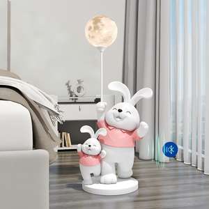 Figura Decorativa <span class=keywords><strong>de</strong></span> <span class=keywords><strong>Conejo</strong></span> en Resina Ecológica, Escultura 3D con Tema <span class=keywords><strong>de</strong></span> Amor, Decoración para el Hogar, Esquina <span class=keywords><strong>de</strong></span> TV, Entrada, Regalo Decorativo - Product Image 1