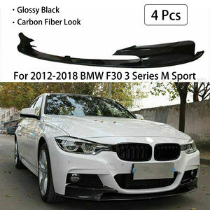 Para BMW F30 F31 F35 Serie 3 M Sport 2012-2018, alerón delantero, divisor de parachoques, difusor, aspecto de fibra de carbono, negro brillante - Product Image 1
