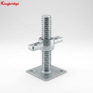 Industrielle, verstellbare Schraubspindel-Gerüstbasis aus Q235 Stahl, feuerverzinkt, <span class=keywords><strong>KBG</strong></span>/OEM Marke für Betonbau - Product Image 1