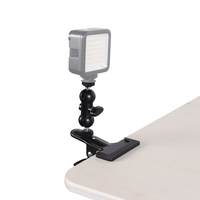 Super pince à ressort avec bras magique Double extrémité 1/4 "support de tête sphérique universel pour moniteur de caméra LED Flash Microphone