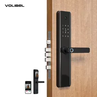 Serrure connectée WiFi avec écran tactile, caméra de visualisation et sécurité biométrique avancée, certifiée qualité, pour portes en bois et usage domestique
