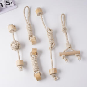 Commercio all'ingrosso all'ingrosso naturale Logo personalizzato di lusso durevole masticazione rimorchiatore indistruttibile cane duro corda di cotone interattivo animali domestici Set di giocattoli - Product Image 5