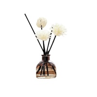Diffuseur de parfum d'ambiance à l'huile essentielle avec bâtonnets de fleurs pour la maison, le bureau, la salle de bain, 50 ml