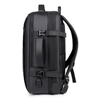Sac à dos pour ordinateur portable de 17 pouces, grande capacité, extensible, imperméable, sac de voyage d'affaires avec charge USB pour hommes, sac à dos pour ordinateur OEM