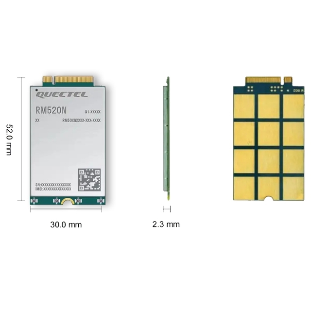 LTE 5g Module 2.4Gbps/900Mbps Global Region/Operator M.2 SA/NSA GNSS 5G Module RM520N-GL