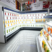 Refrigerador Comercial Vertical con Cortina de Aire para Supermercados, Sin Escarcha, Control Preciso de Temperatura, Fabricación OEM Personalizada