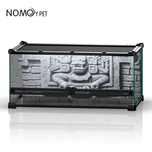 Terrario <span class=keywords><strong>de</strong></span> Vidrio para <span class=keywords><strong>Reptiles</strong></span> con Fondo 3D para Dragones Barbudos, Lagartos, Serpientes y Geckos - Product Image 6