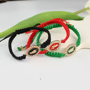 Pulsera Religiosa Ajustable de Hilo Trenzado con <span class=keywords><strong>la</strong></span> <span class=keywords><strong>Virgen</strong></span> Marí<span class=keywords><strong>a</strong></span>, Hecha <span class=keywords><strong>a</strong></span> Mano, en Existencia, para Mujeres y Hombres, para Oración - Product Image 2