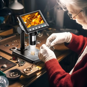 <span class=keywords><strong>Microscope</strong></span> Électronique Stéréo Numérique USB Fourniture Directe d'Usine avec Écran 4,3 Pouces 1000X Usage Industriel Éclairage LED 1080P - Product Image 4