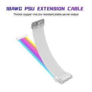 Cable de alimentación de <span class=keywords><strong>24</strong></span> Pines, Kit de extensión de Cable sincronizado PSU, <span class=keywords><strong>ATX</strong></span> <span class=keywords><strong>RGB</strong></span> - Product Image 2