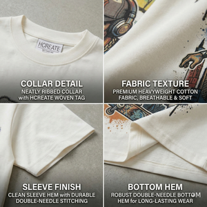 T-shirts vintage homme à bas prix, imprimés rétro, coupe oversize, coton épais, effet délavé, streetwear, personnalisables - Product Image 3