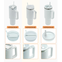 Vaso Térmico de Acero Inoxidable de 40oz con Asa, para Sublimación, Diseño de Arcoíris, con Pajita para Camping