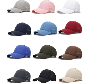 Nhanh chóng khô Trọng lượng nhẹ thoáng khí Polyester tùy chỉnh thăng hoa in logo không có cấu trúc mềm chạy thể thao Mũ bóng chày mũ - Product Image 3