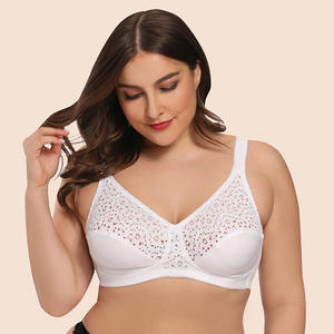 <span class=keywords><strong>46</strong></span> reggiseno senza fili a coppa piena sottile sottile in pizzo classico da <span class=keywords><strong>donna</strong></span> di alta qualità comodo reggiseno taglie forti Minimizer per seno grande - Product Image 3