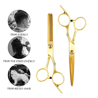 Ciseaux de coiffure professionnels pour droitiers, ciseaux de barbier à lame de rasoir pour la coupe et l'entretien des cheveux