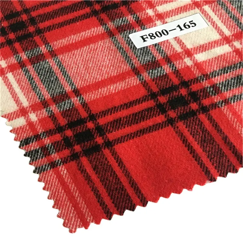 T-shirts Cloth Yarn Dyed Micro Brushed Polyester Cotton Plaid Ripstop Microfiber Fabric