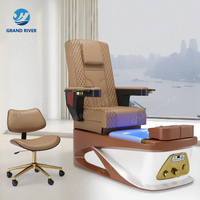 Salon de manucure de luxe meubles beauté moderne Whirlpool pédicure chaise pas de plomberie lumière surf Spa fauteuil de massage pour pédicure